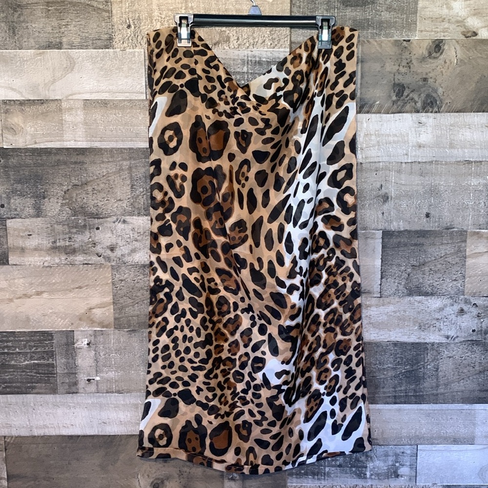 Hand Made Leopard Print Infinity Scarf - Picture 9 of 11